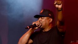 Rapper Chuck D performs at Prophets of Rage and Friends' Anti Inaugural Ball on January 20, 2017 in Los Angeles, California.