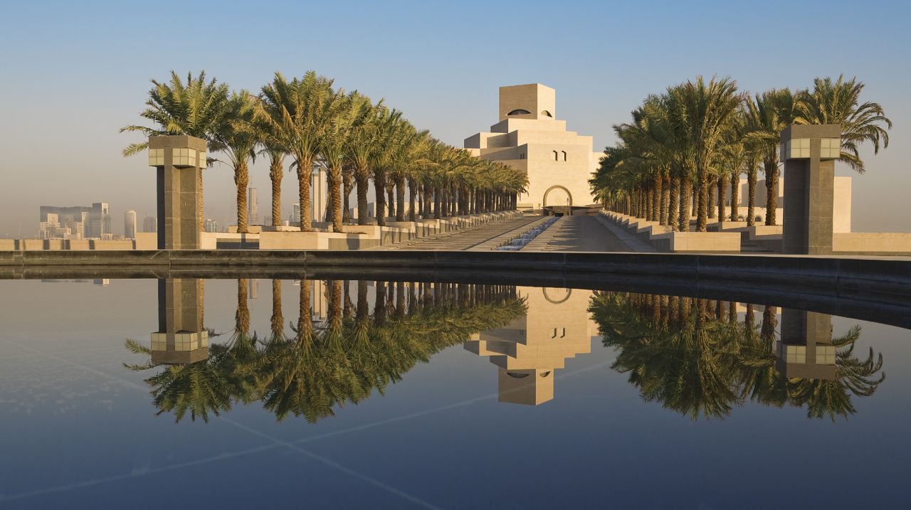 In the mid 2000s, I.M. Pei -- by then in his late eighties -- was coaxed out of retirement to design the Museum of Islamic Art in the Qatari capital, Doha. Pei embarked on a world tour to learn about Muslim architecture and history. Having visited Spain, Tunisia, Syria and India, it was the austerity and simplicity of the ablutions fountain at the 9th century Mosque of Ahmad Ibn Tulun in Cairo, Egypt, that inspired his vision. Built on an artificial island, the museum is clad with creamy limestone that captures the changes in light and shade during the day.<br />