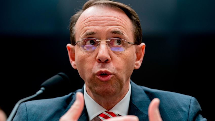 Deputy Attorney General Rod Rosenstein speaks before a House Committee on the Judiciary oversight hearing on Capitol Hill, Wednesday, Dec. 13, 2017 in Washington. A day after hundreds of text messages between two FBI officials on the special counsel's Russia investigation revealed a strong anti-Trump bias, the Deputy Attorney General Rob Rosenstein appears on the Hill. (AP Photo/Andrew Harnik)