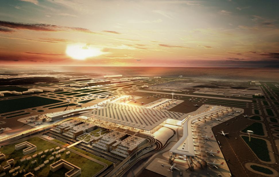 Currently known as Istanbul New Airport, this new six-runway transport hub won't be fully open for another ten years. But the first phase is expected to be this year, providing initial capacity for approximately 90 million passengers annually.  <br /> 