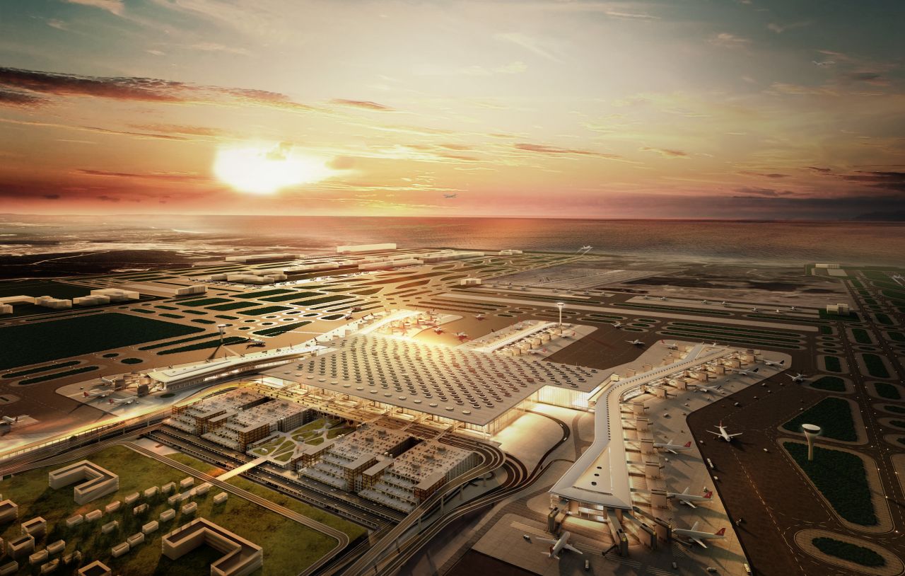 Istanbul New Airport terminal, Istanbul by Grimshaw Architects.