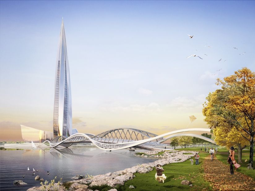 Upon completion, the Lakhta Center in St. Petersburg will become Europe's tallest building. 