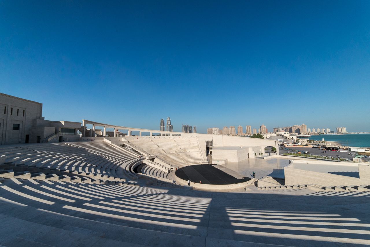 Katara's amphitheater is inspired by ancient Greece -- but its design contains traditional Arabic features.