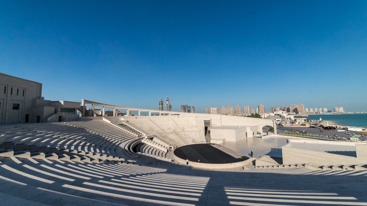 Katara's amphitheater is inspired by ancient Greece -- but its design contains traditional Arabic features.