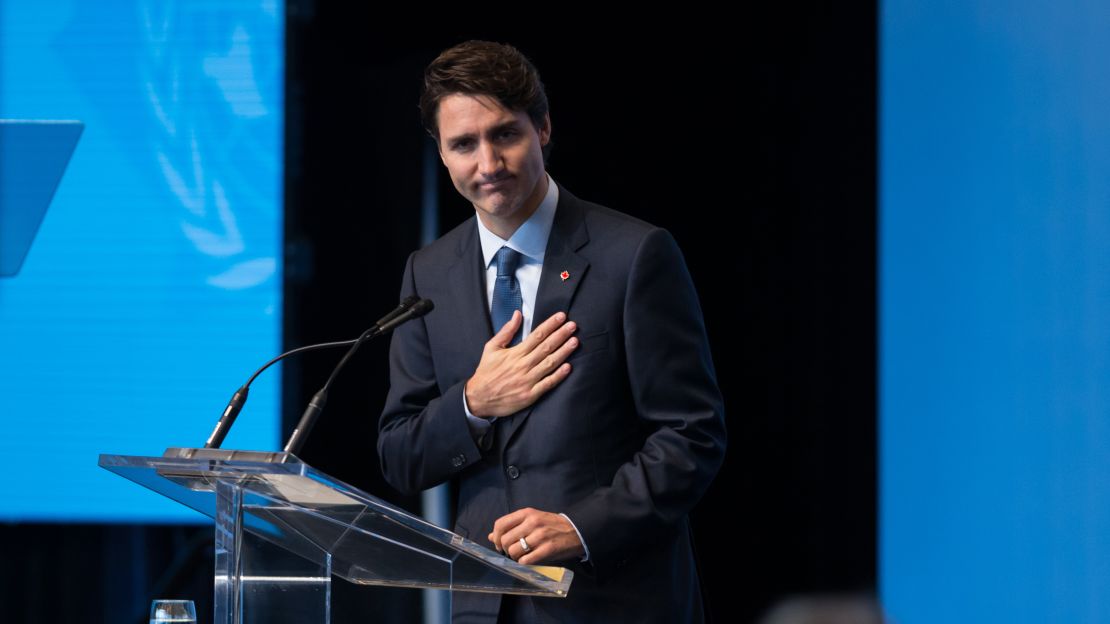 Canada's Prime Minister Justin Trudeau speaks during the 2017 UN Peacekeeping Defense Ministerial conference.