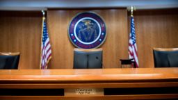 A view of the commission's hearing room before a hearing at the Federal Communications Commission on December 14, 2017 in Washington, DC. / AFP PHOTO / Brendan Smialowski        (Photo credit should read BRENDAN SMIALOWSKI/AFP/Getty Images)