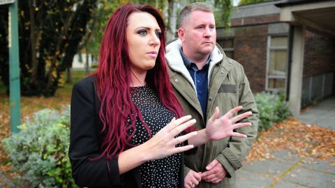 Britain First deputy leader Jayda Fransen and leader Paul Golding, pictured in October, are being investigated by police.