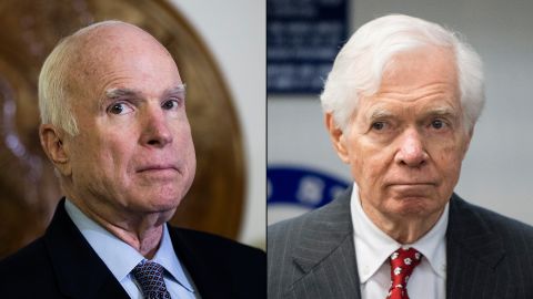 Sens. John McCain of Arizona (left) and Sen. Thad Cochran of Mississippi (right), both Republicans