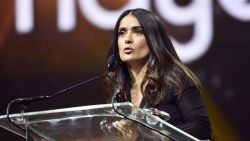 LAS VEGAS, NV - MARCH 30:  Actress/producer Salma Hayek accepts the CinemaCon Vanguard Award onstage during the CinemaCon Big Screen Achievement Awards brought to you by the Coca-Cola Company at The Colosseum at Caesars Palace during CinemaCon, the official convention of the National Association of Theatre Owners, on March 30, 2017 in Las Vegas, Nevada.  (Photo by Alberto E. Rodriguez/Getty Images for CinemaCon)