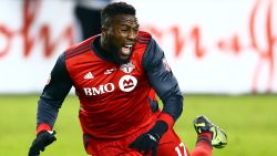 TORONTO, ON - DECEMBER 09:  Jozy Altidore #17 of Toronto FC is fouled during the 2017 MLS Cup Final against the Seattle Sounders at BMO Field on December 9, 2017 in Toronto, Ontario, Canada.  (Photo by Vaughn Ridley/Getty Images)