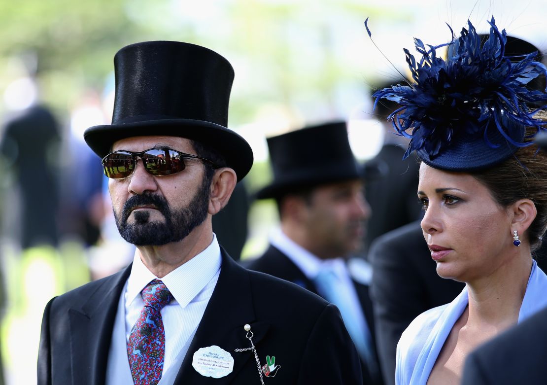 Sheikh Mohammed bin Rashid Al Maktoum and Princess Haya bint Al Husseinare pictured at Ascot in 2014.