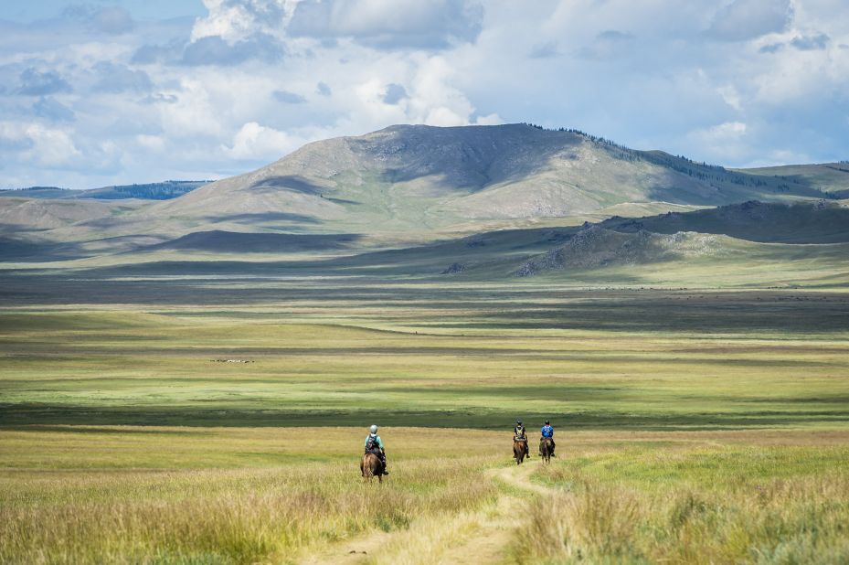 <strong>Mongol Derby, Mongolia:</strong> This 1,000-kilometer horseback adventure takes travelers through some of the most remote country in the world, herding horses between 25 traditional horse stations. 