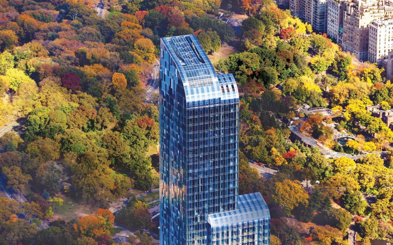 One57, in Midtown, is 1,004 feet (306 meters) tall and has a slenderness ratio of 1:8 -- just under the "standard" definition.