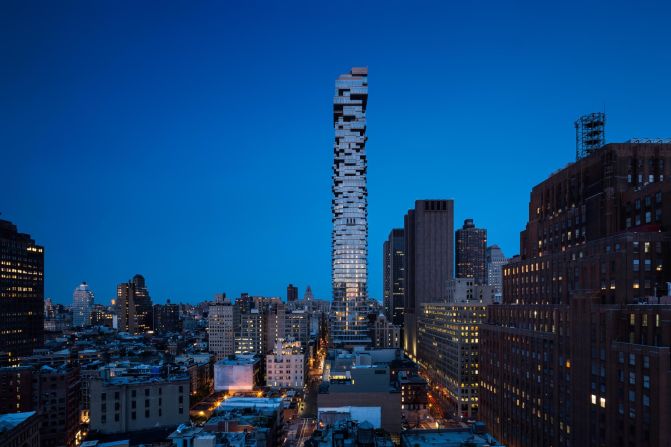 The tallest skyscraper in the Tribeca neighborhood, <a href="index.php?page=&url=http%3A%2F%2F56leonardtribeca.com%2Fhome%2F" target="_blank" target="_blank">56 Leonard</a> was completed in 2015. It stands at 821 feet (250 meters) tall, with 57 stories and a slenderness ratio of 1:10.<strong> </strong>It has 145 residential units across 60 stories.