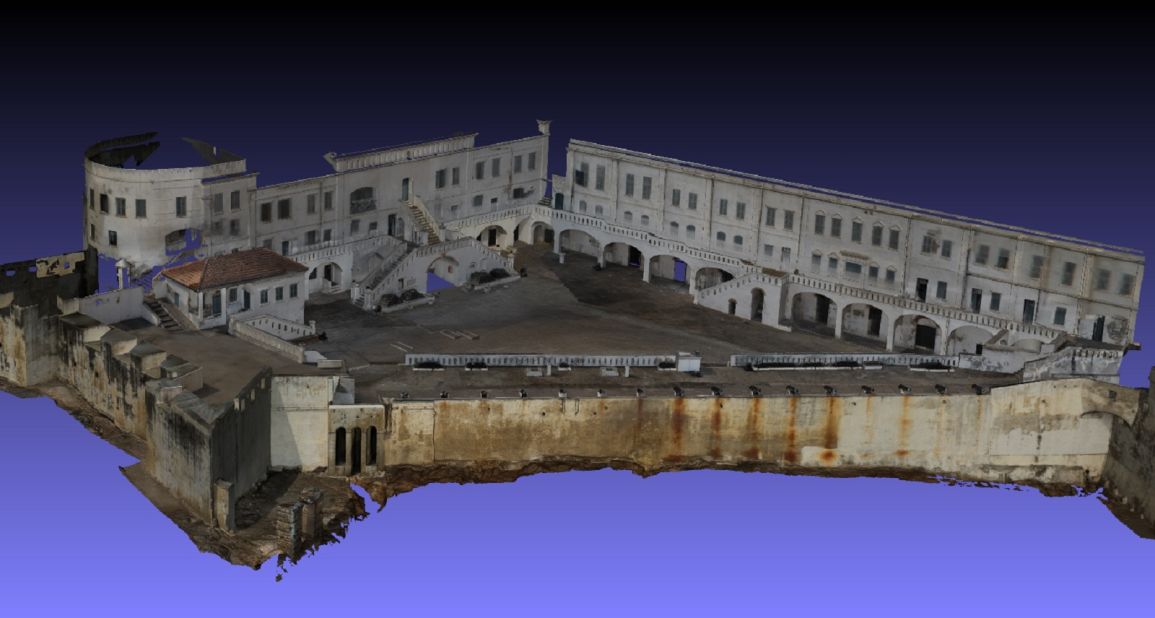 The Zamani Project digitally records<strong> </strong>cultural and historic sites across Africa to preserve them for future generations. The models can be experienced in virtual reality, where users can<strong> </strong>"walk through" the sites. This model is the Cape Coast Castle in Ghana.