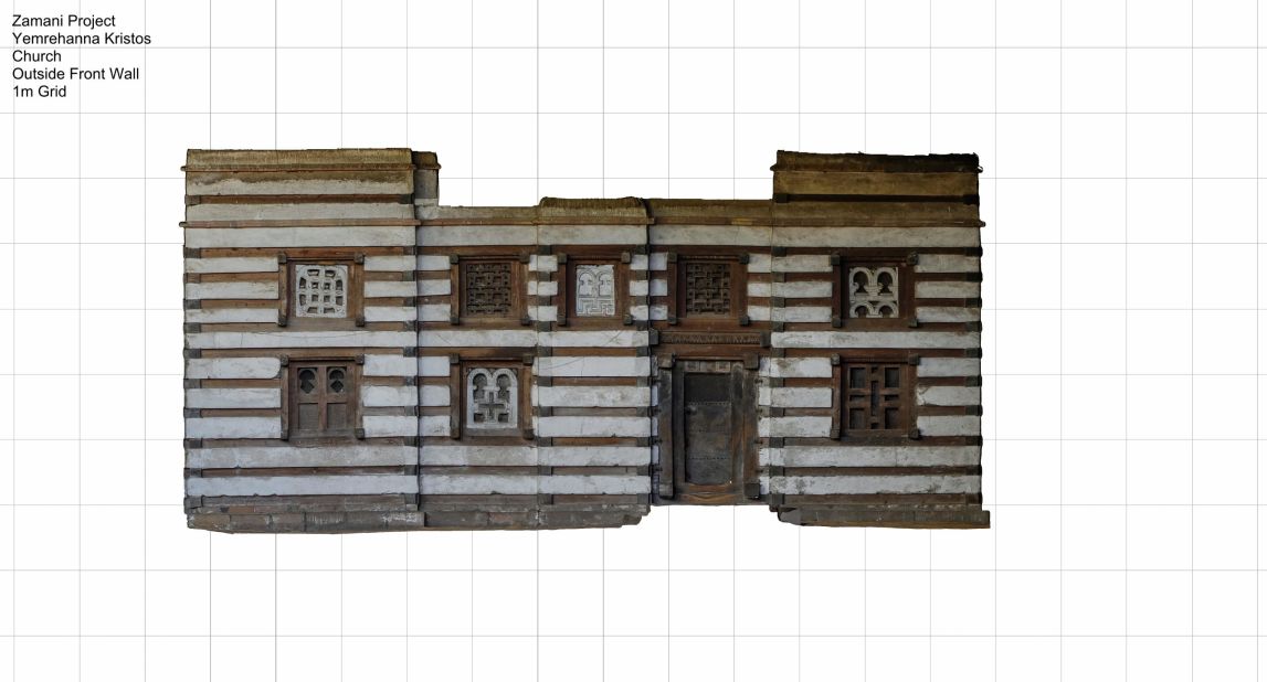 A 3-D model scan of an 11th century Ethiopian Orthodox church, constructed of wood and stone. 
