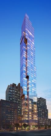 <a href="index.php?page=&url=https%3A%2F%2F45parkplaceny.com%2F" target="_blank" target="_blank">45 Park Place</a> in Tribeca, with a slenderness ratio of 1:9, will be 665 feet (203 meters) with a width of 84 feet (26 meters) at its base. It features a plaza and cultural center alongside 50 residential units across 43 floors. It's set to open in 2019.