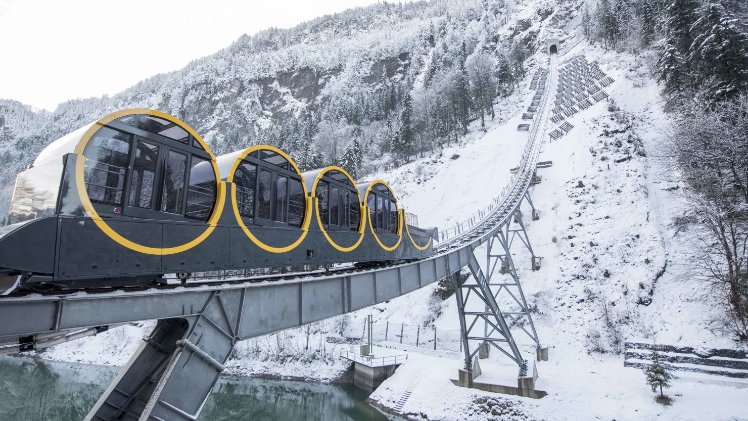 The world's steepest funicular cost $52.6 million to build. 