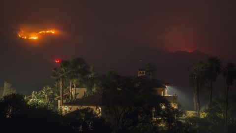 Wildfires burning outside of Santa Barbra, California