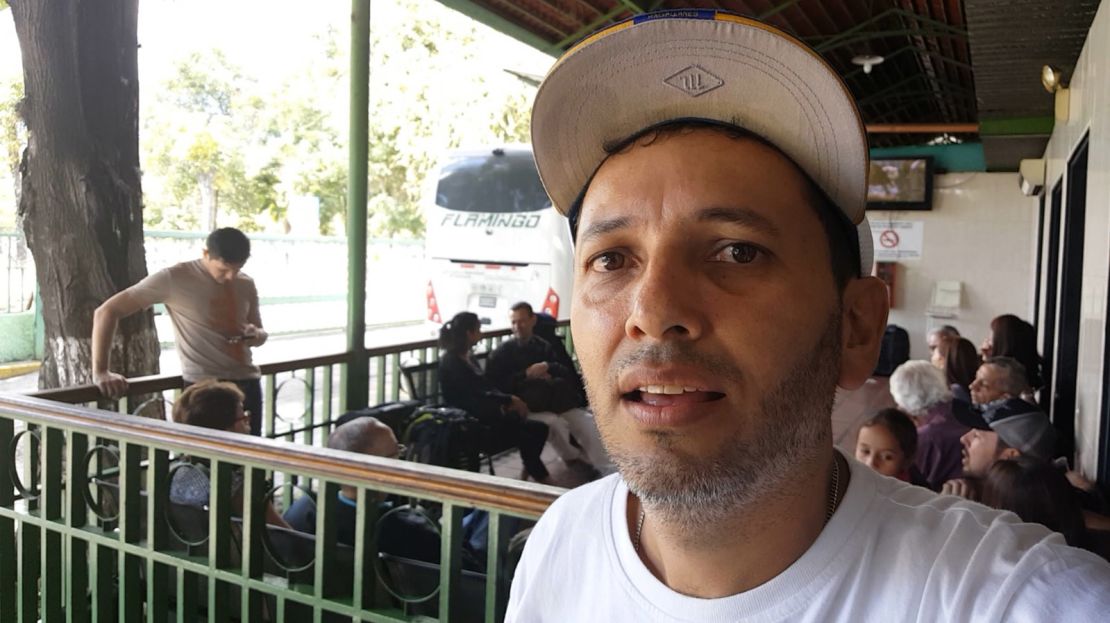 Jose Medina traveled from Caracas to meet his wife who was already in Cucuta, on the Colombian side. 