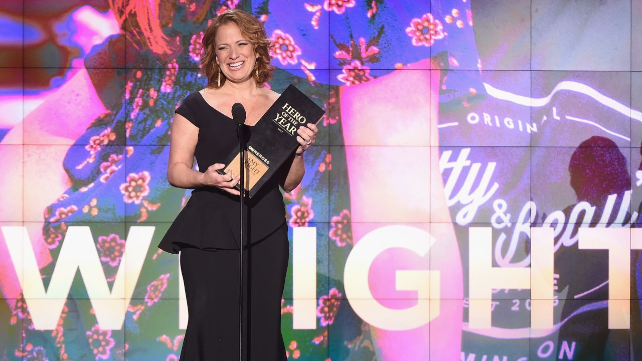 NEW YORK, NY - DECEMBER 17: 2017 CNN Hero of the Year Amy Wright speaks onstage during CNN Heroes 2017 at the American Museum of Natural History on December 17, 2017 in New York City. 27437_017  (Photo by Michael Loccisano/Getty Images for CNN) *** Local Caption *** Amy Wright