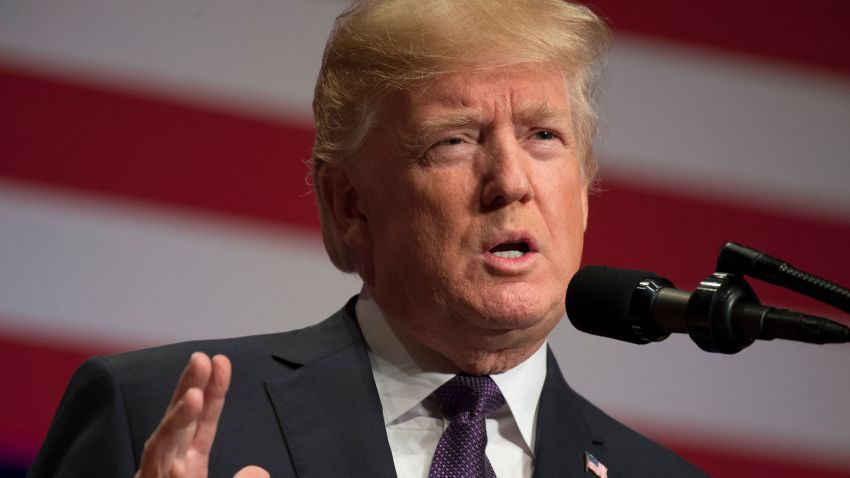 US President Donald Trump speaks about his administration's National Security Strategy at the Ronald Reagan Building and International Trade Center in Washington, DC, December 18, 2017.
President Donald Trump rolled out his first "National Security Strategy", a combative document designed to put meat on the bones of his "America First" sloganeering.