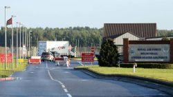 File photo dated 08/01/15 of American Air Force Base RAF Mildenhall in Suffolk. Suffolk Police says officers are responding to reports of a "significant incident at RAF Mildenhall", amid reports of a car trying to ram the gates. (Photo by PA Images/Sipa USA) *** US Rights Only ***