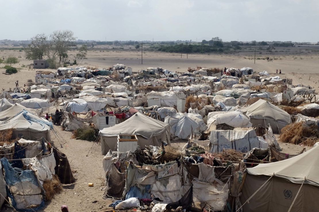 Some three million people have been forced to flee their homes for safety since the conflict began in March 2017. Some end up in filty make shift camps like this one where virtually no basic services exist.