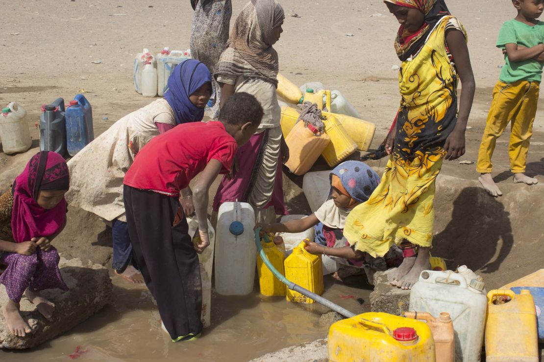 More than two years of war has destroyed the country's infrastructure and caused a halt in basic services. Many families don't have access to clean drinking water.