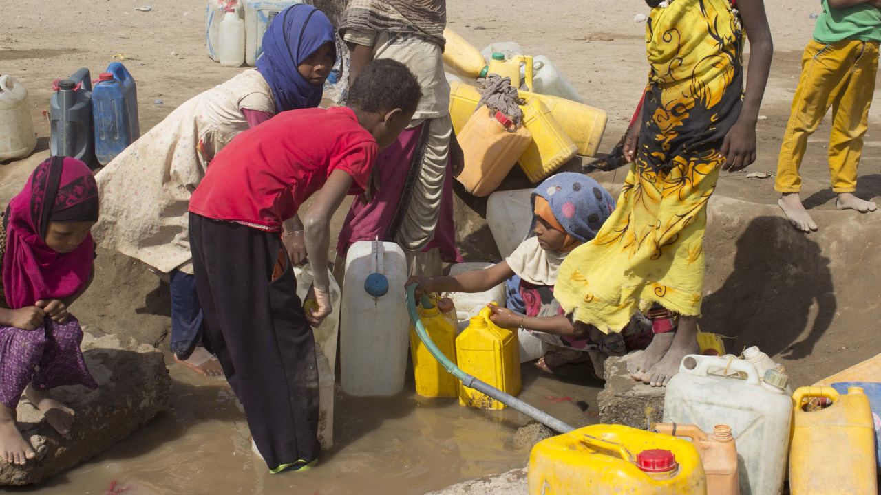 More than two years of war has destroyed the country's infrastructure and caused a halt in basic services. Many families don't have access to clean drinking water.