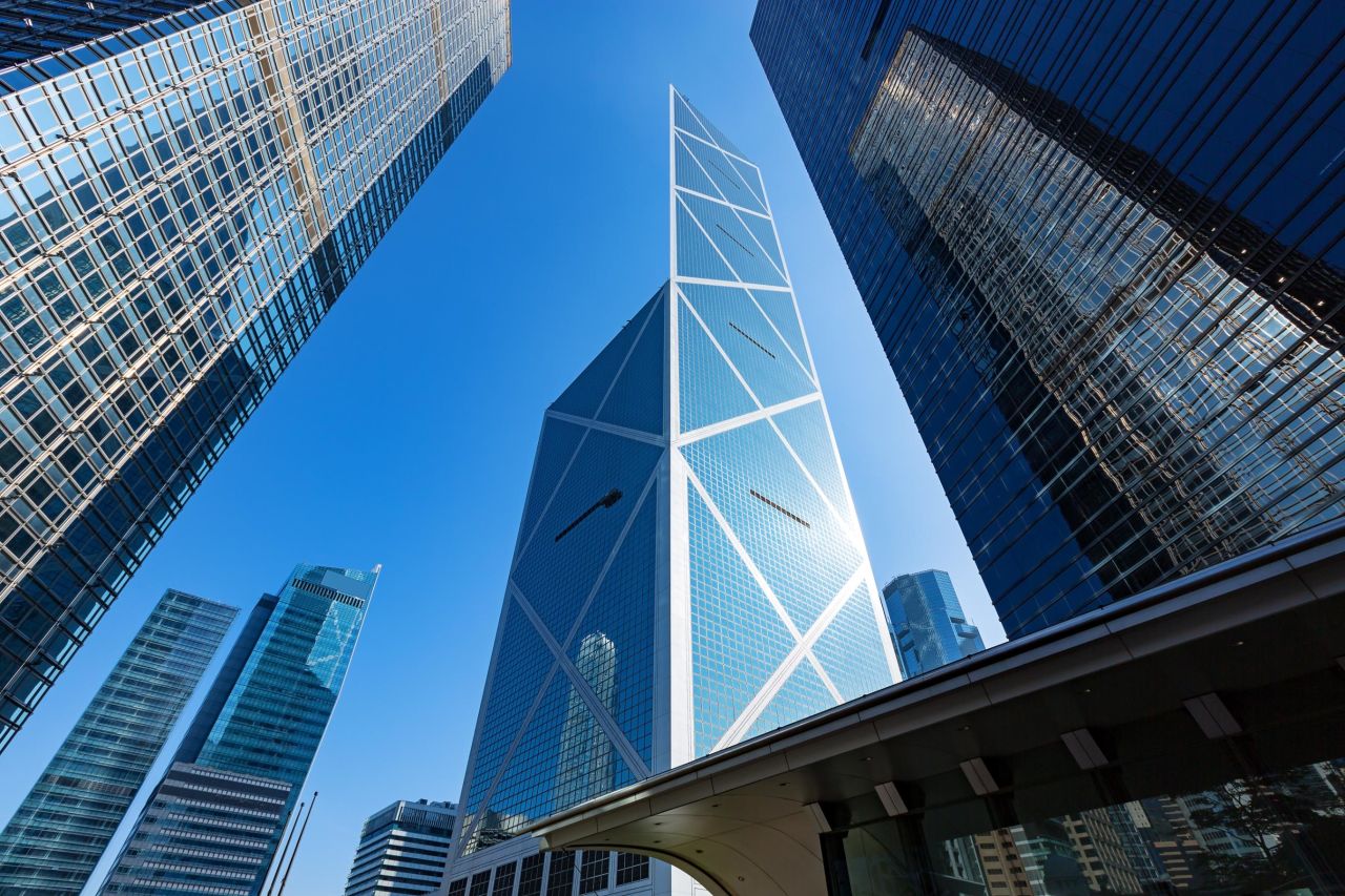 The Bank of China building in Hong Kong.