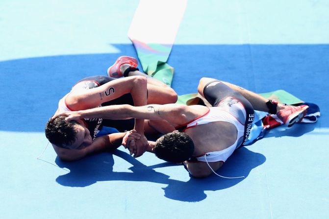 After crossing the line in Rio, the siblings embraced as they lapped up the enormity of the result.