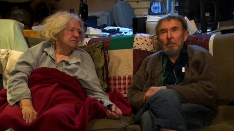 Beverly Heebner and her husband, Charlie, survived Monday's train derailment with minor injuries.