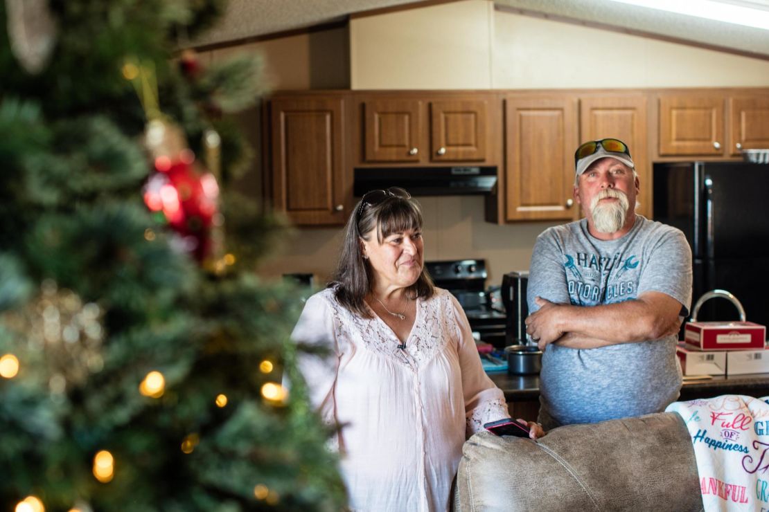 Rene and Bo Carettini in their new three-bed, three-bath FEMA home. 