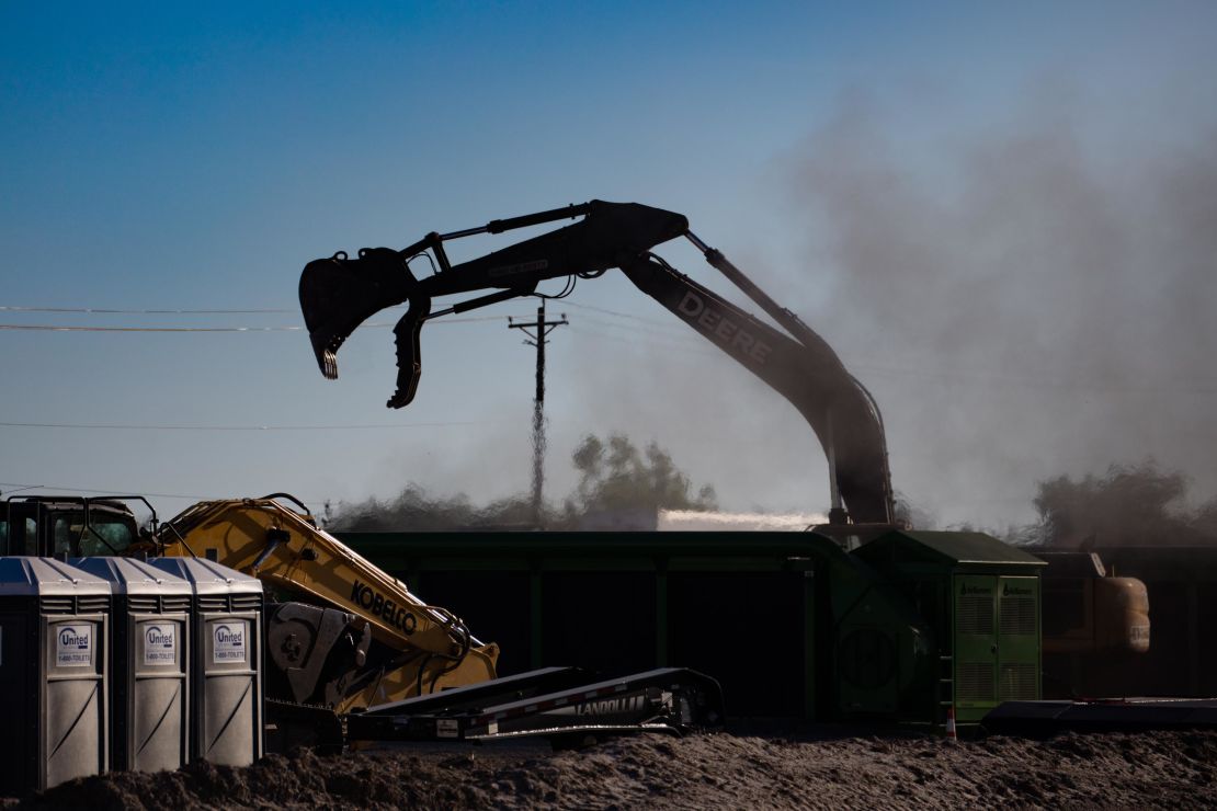 In Rockport, backhoes cleaning up debris is still the dominant sound.