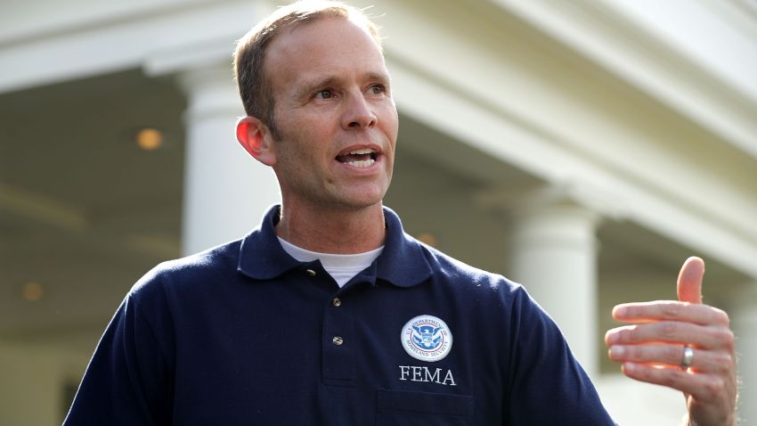 FEMA chief Brock Long, photographed after a meeting at the White House, says FEMA aren't and shouldn't be first responders.
