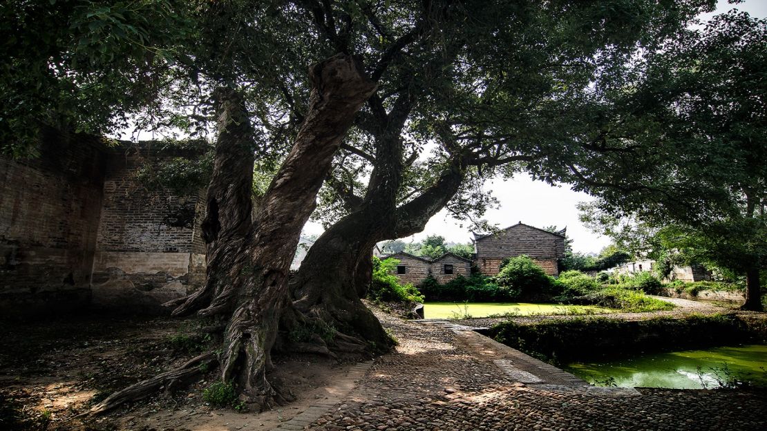 The village in its original location. 