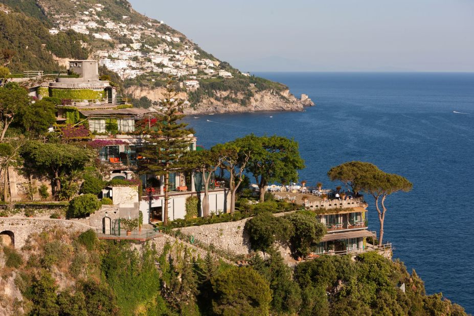 The terraced Il San Pietro di Positano hotel makes spectacular use of its setting on Italy's Amalfi Coast.