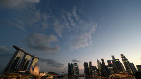 Singapore's dazzling skyline has been built with help from foreign construction workers 