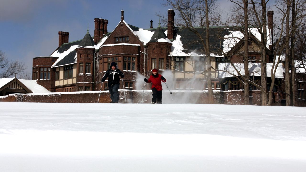 <strong>Snowshoeing, Lenox, Massachusetts: </strong>A romantic castle-like hotel in the Berkshires, the Blantyre offers guests snowshoes and poles to explore this chilly landscape of snow-kissed meadows and forest trails.