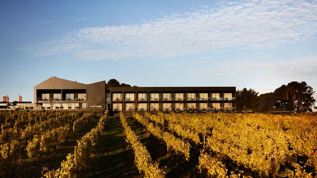 <strong>11. Jackalope, Victoria, Australia: </strong> All 46 rooms at this minimalist vineyard hotel are fitted with floor-to-ceiling windows and private terraces.