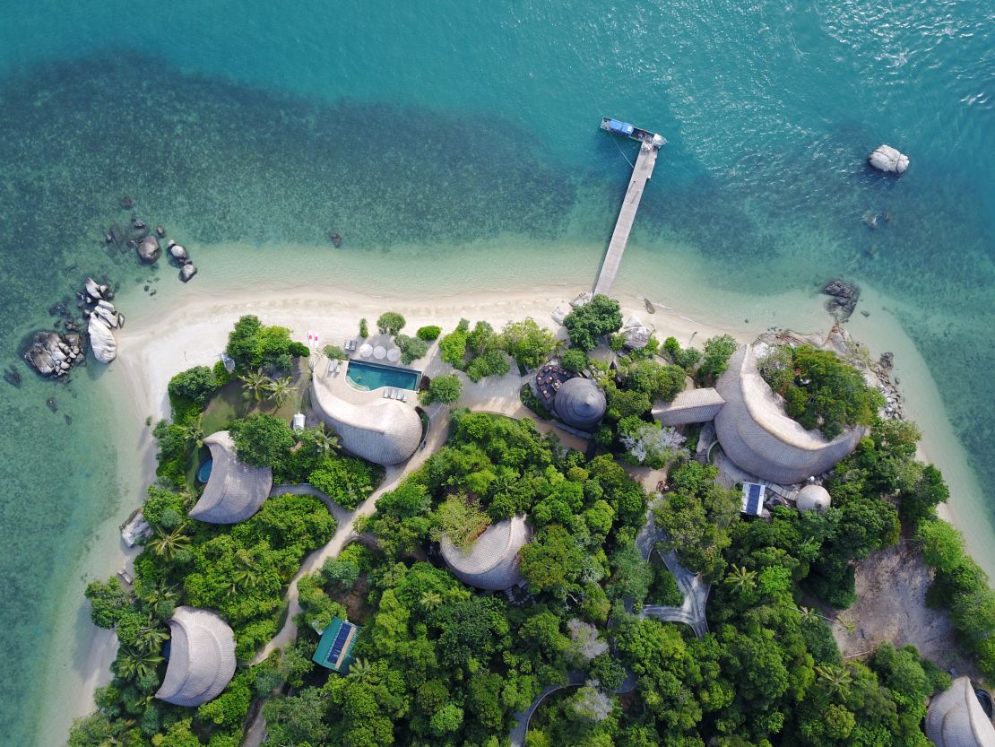 Private island resort Cempedak is made up of sustainable villas.