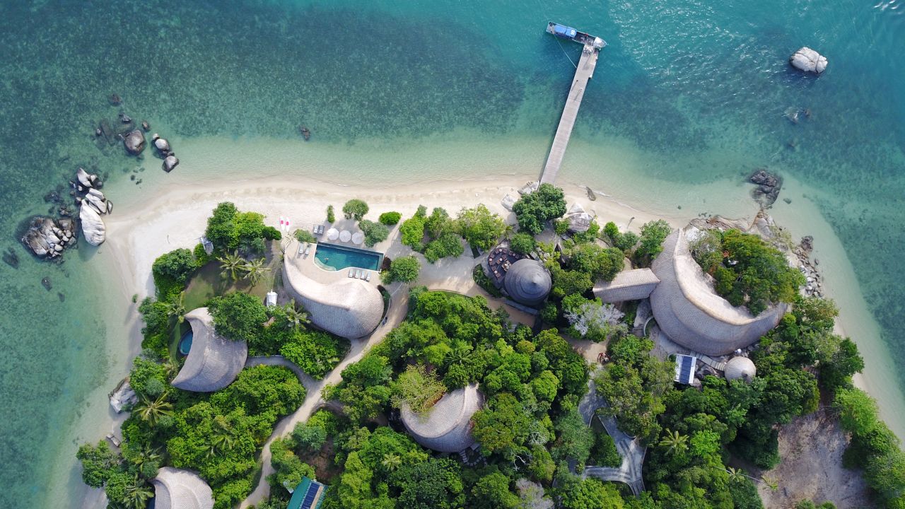 Private island resort Cempedak is made up of sustainable villas.