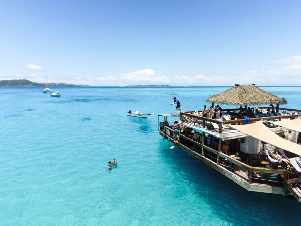 <strong>Jump right in: </strong>"We wanted people to be able to move easily in and out of the water, to have some dry areas, and also plenty of shade," says Wachtel. "The over-water structure allows guests to access the reef in a way that's not possible if we were to have just set up on land."