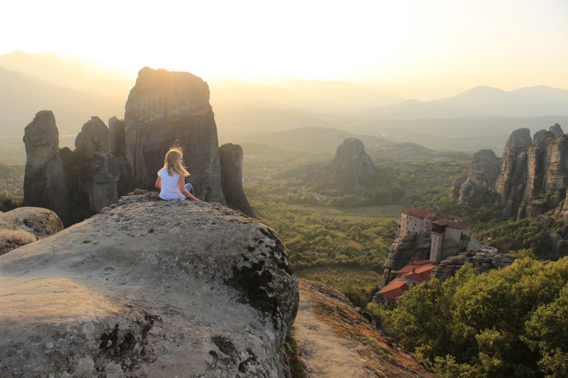 The spectacular rock towers of Meteora.