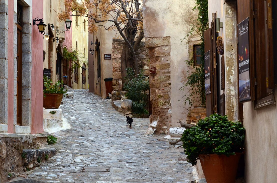 Monemvasia's streets are unchanged since the Middle Ages.