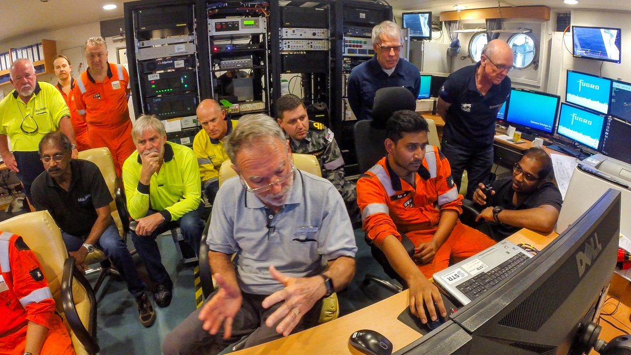 The search team included maritime surveyors, marine archaeologists and naval historians who used an echo sounder and underwater drone to scour the area. 