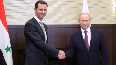 Syria's President Bashar al-Assad (L) has cemented his alliance with Russia's President Vladimir Putin.