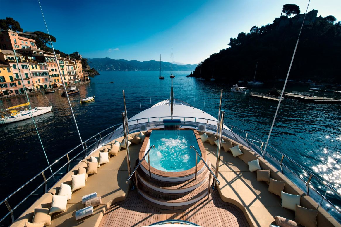 A completely different nautical experience comes aboard the 12-person MY The Wellesley superyacht that sleeps twelve in stylish Art Deco interiors. 