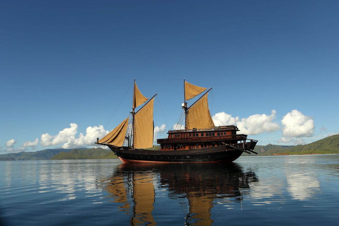  Alila Purnama is a traditional Indonesian wooden two-masted phinisi boat fitted with every conceivable luxury.
